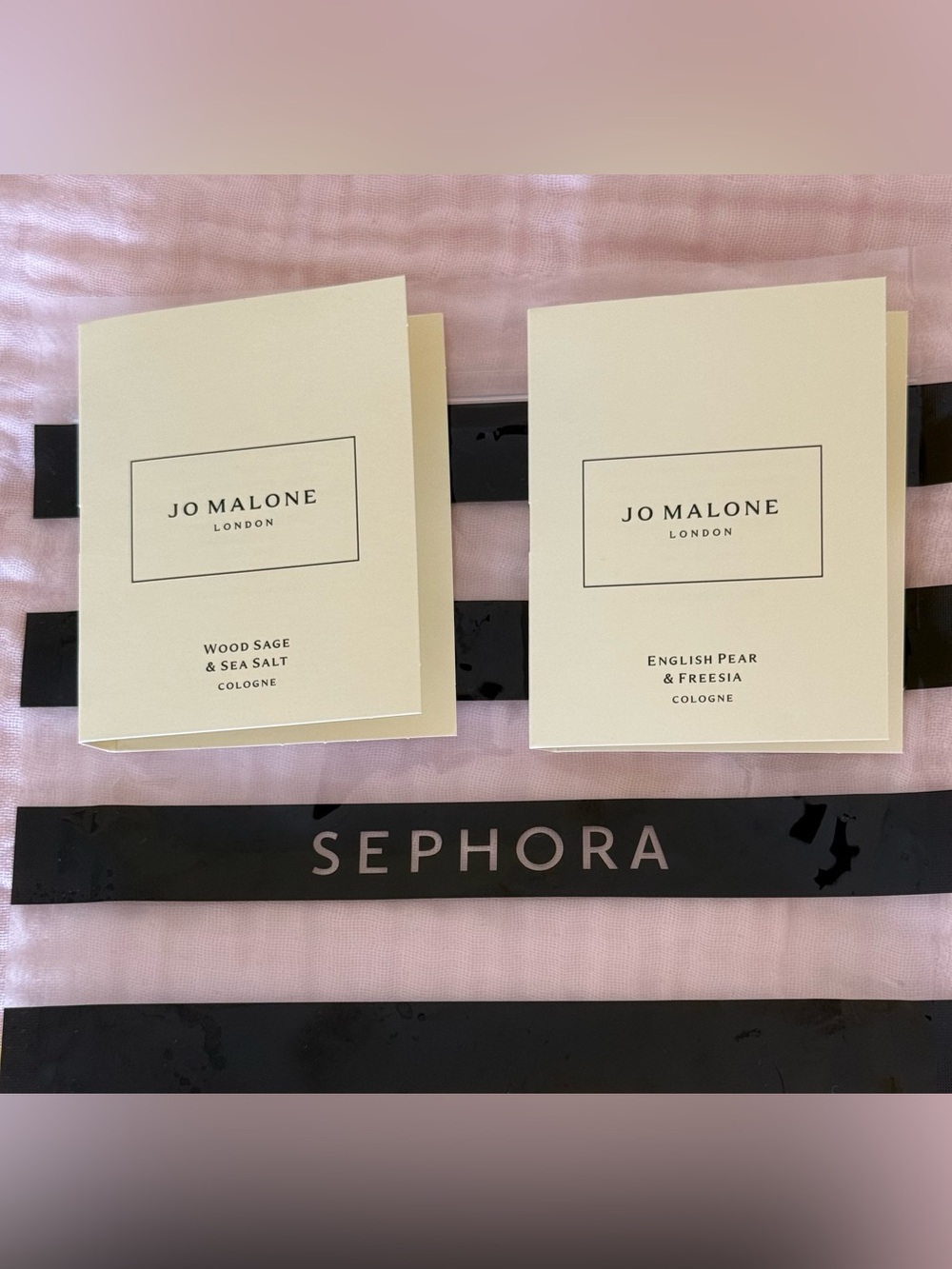 Jo Malone Sample Sizes of English Pear and Freesia and Wood Sage and Salt